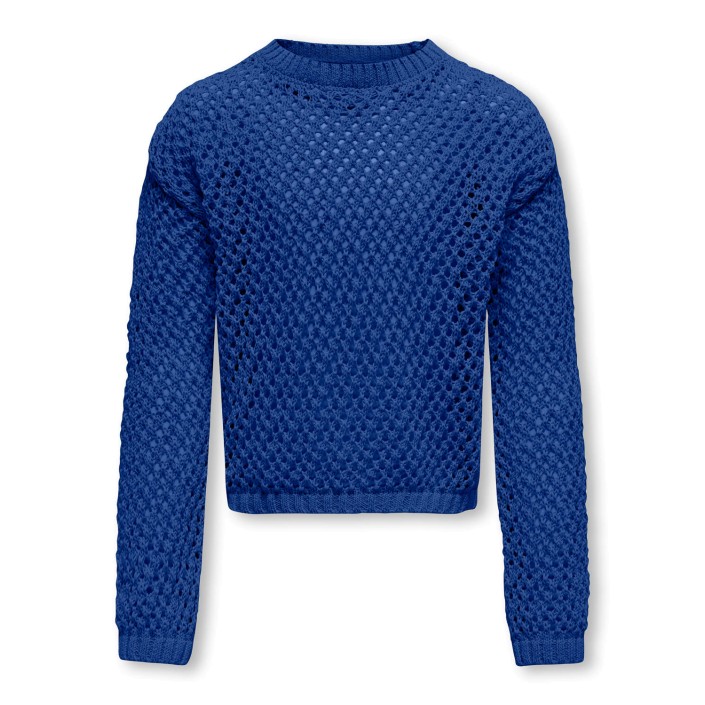 Only KOGDONNA LIFE LS O-NECK OPEN STRUC : Mazarine Blue | Freewear KOGDONNA LIFE LS O-NECK OPEN STRUC : - www.freewear.nl - Freewear