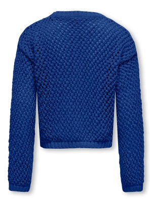 Only KOGDONNA LIFE LS O-NECK OPEN STRUC : Mazarine Blue | Freewear KOGDONNA LIFE LS O-NECK OPEN STRUC : - www.freewear.nl - Freewear