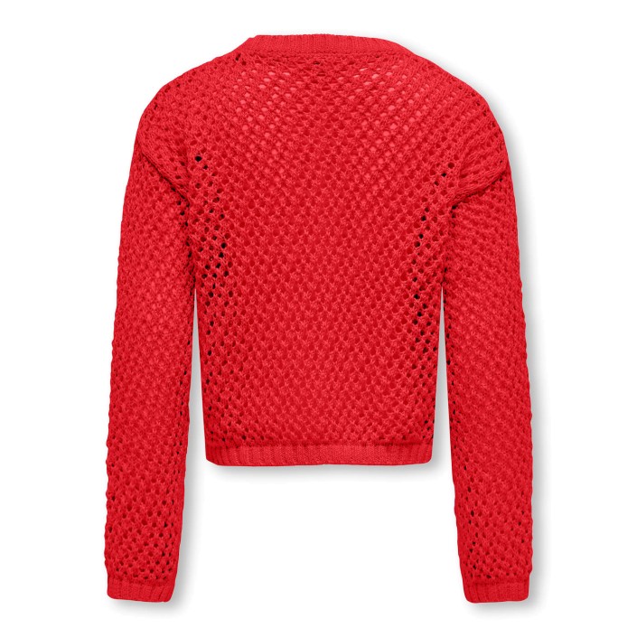 Only KOGDONNA LIFE LS O-NECK OPEN STRUC : Mars Red | Freewear KOGDONNA LIFE LS O-NECK OPEN STRUC : - www.freewear.nl - Freewear