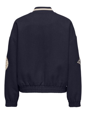 Only ONLCHARA L/S BASEBALL JACKET XT PNT Night Sky/WHITECAP GRAY | Freewear ONLCHARA L/S BASEBALL JACKET XT PNT - www.freewear.nl - Freewear
