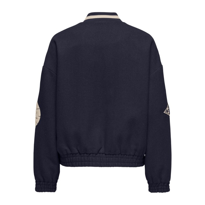 Only ONLCHARA L/S BASEBALL JACKET XT PNT Night Sky/WHITECAP GRAY | Freewear ONLCHARA L/S BASEBALL JACKET XT PNT - www.freewear.nl - Freewear