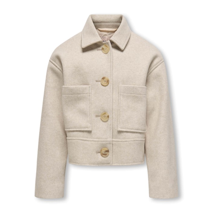 Only KOGFREJA-ADINA LIFE SHORT JACKET OT: Pumice Stone/Melange | Freewear KOGFREJA-ADINA LIFE SHORT JACKET OT: - www.freewear.nl - Freewear