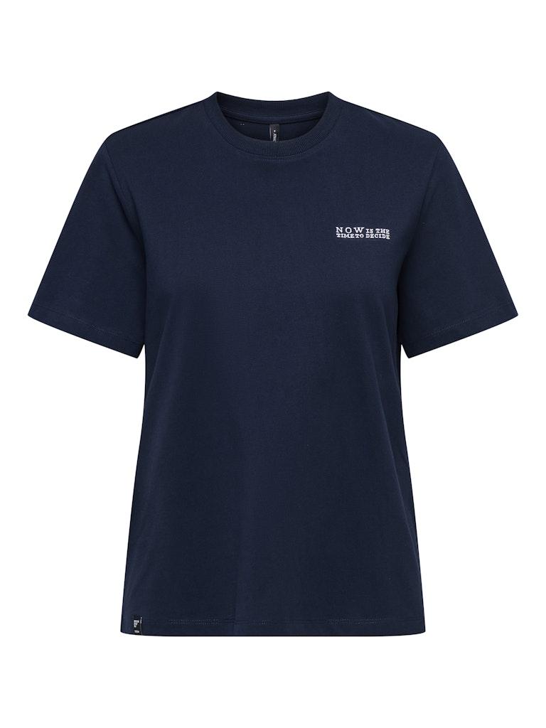 Only Onlleona S/s Text Emb. Top Box Jrs