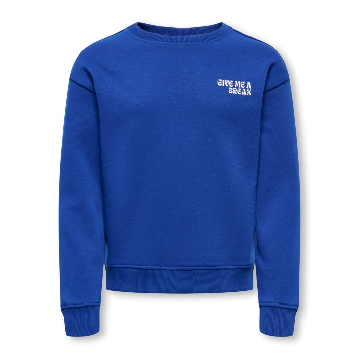 Only KOGCAMINE L/S OVERSIZE O-NECK CS SW: Mazarine Blue/Break/Cloud Dancer | Freewear KOGCAMINE L/S OVERSIZE O-NECK CS SW: - www.freewear.nl - Freewear