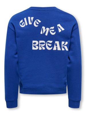 Only KOGCAMINE L/S OVERSIZE O-NECK CS SW: Mazarine Blue/Break/Cloud Dancer | Freewear KOGCAMINE L/S OVERSIZE O-NECK CS SW: - www.freewear.nl - Freewear