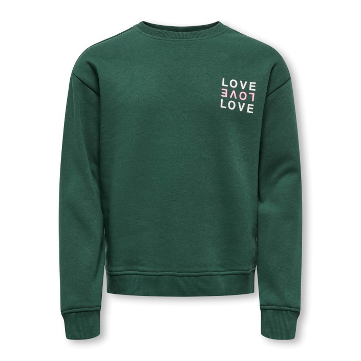 Only KOGCAMINE L/S OVERSIZE O-NECK CS SW: Pineneedle/Love/Cloud Dancer+Sea | Freewear KOGCAMINE L/S OVERSIZE O-NECK CS SW: - www.freewear.nl - Freewear