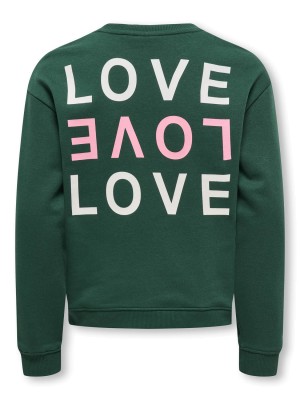 Only KOGCAMINE L/S OVERSIZE O-NECK CS SW: Pineneedle/Love/Cloud Dancer+Sea | Freewear KOGCAMINE L/S OVERSIZE O-NECK CS SW: - www.freewear.nl - Freewear