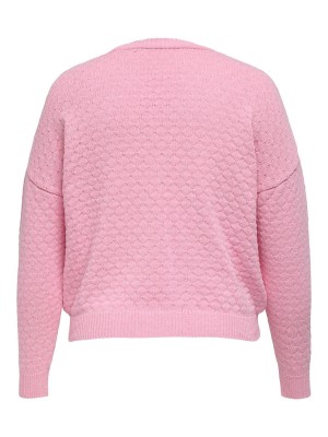 Carmakoma CARNOLA LIFE L/S STRUCTURE CARDIGAN: Fuchsia Pink/Melange | Freewear CARNOLA LIFE L/S STRUCTURE CARDIGAN: - www.freewear.nl - Freewear