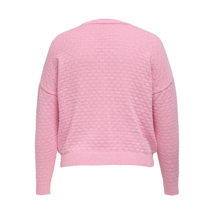 Carmakoma CARNOLA LIFE L/S STRUCTURE CARDIGAN: Fuchsia Pink/Melange | Freewear CARNOLA LIFE L/S STRUCTURE CARDIGAN: - www.freewear.nl - Freewear
