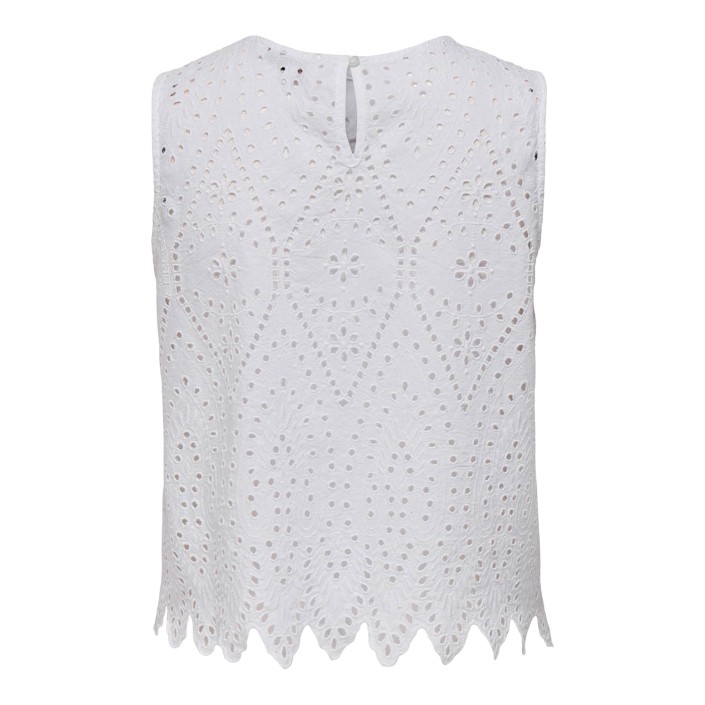 Only ONLTULUM SL EMB TOP WVN Bright White/BRIGHT WHITE EMB. | Freewear ONLTULUM SL EMB TOP WVN - www.freewear.nl - Freewear