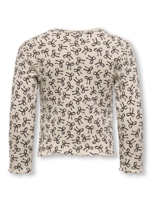 ONLY:KIDS ONLY KMGTRINNY LIFE AOP LS O-NCK TOP JRS: Pumice Stone/Bow | Freewear KMGTRINNY LIFE AOP LS O-NCK TOP JRS: - www.freewear.nl - Freewear