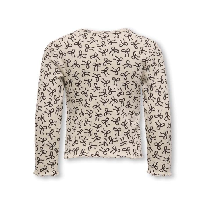 ONLY:KIDS ONLY KMGTRINNY LIFE AOP LS O-NCK TOP JRS: Pumice Stone/Bow | Freewear KMGTRINNY LIFE AOP LS O-NCK TOP JRS: - www.freewear.nl - Freewear