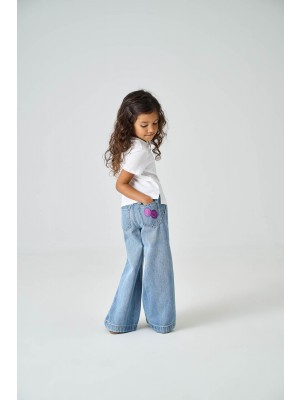 ONLY:KIDS ONLY KMGCOMET SMILEY WIDE DNM NOOS Light Blue Denim | Freewear KMGCOMET SMILEY WIDE DNM NOOS - www.freewear.nl - Freewear
