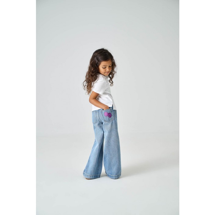 ONLY:KIDS ONLY KMGCOMET SMILEY WIDE DNM NOOS Light Blue Denim | Freewear KMGCOMET SMILEY WIDE DNM NOOS - www.freewear.nl - Freewear