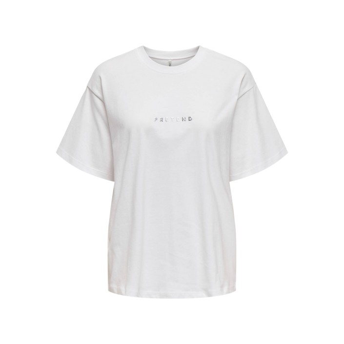 Only ONLWENDY LIFE S/S TEXT DETAIL TOP J: Bright White/Pretend | Freewear ONLWENDY LIFE S/S TEXT DETAIL TOP J: - www.freewear.nl - Freewear