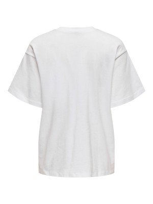 Only ONLWENDY LIFE S/S TEXT DETAIL TOP J: Bright White/Pretend | Freewear ONLWENDY LIFE S/S TEXT DETAIL TOP J: - www.freewear.nl - Freewear