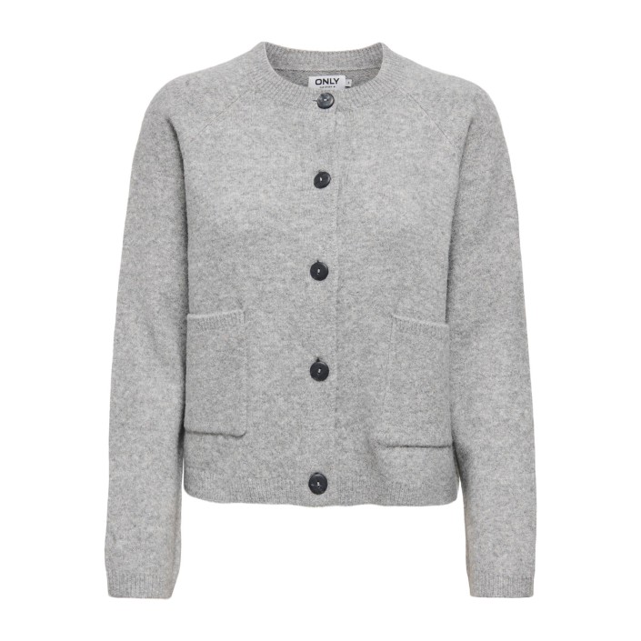 Only ONLPIEMONTE L/S CARDIGAN KNT NOOS Light Grey Melange | Freewear ONLPIEMONTE L/S CARDIGAN KNT NOOS - www.freewear.nl - Freewear
