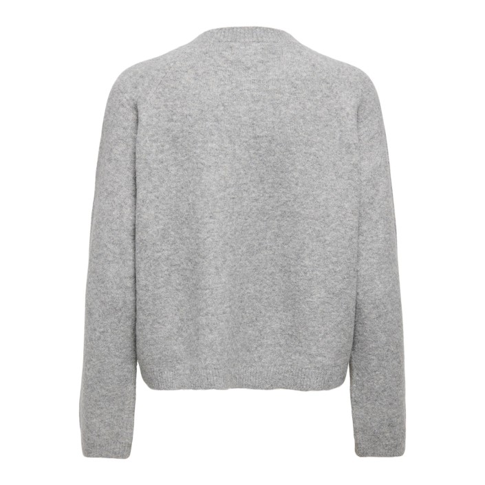 Only ONLPIEMONTE L/S CARDIGAN KNT NOOS Light Grey Melange | Freewear ONLPIEMONTE L/S CARDIGAN KNT NOOS - www.freewear.nl - Freewear