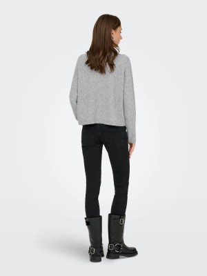 Only ONLPIEMONTE L/S CARDIGAN KNT NOOS Light Grey Melange | Freewear ONLPIEMONTE L/S CARDIGAN KNT NOOS - www.freewear.nl - Freewear