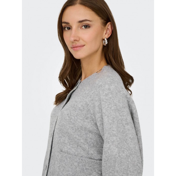 Only ONLPIEMONTE L/S CARDIGAN KNT NOOS Light Grey Melange | Freewear ONLPIEMONTE L/S CARDIGAN KNT NOOS - www.freewear.nl - Freewear
