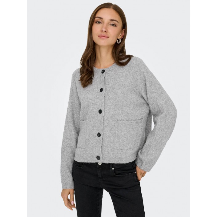 Only ONLPIEMONTE L/S CARDIGAN KNT NOOS Light Grey Melange | Freewear ONLPIEMONTE L/S CARDIGAN KNT NOOS - www.freewear.nl - Freewear