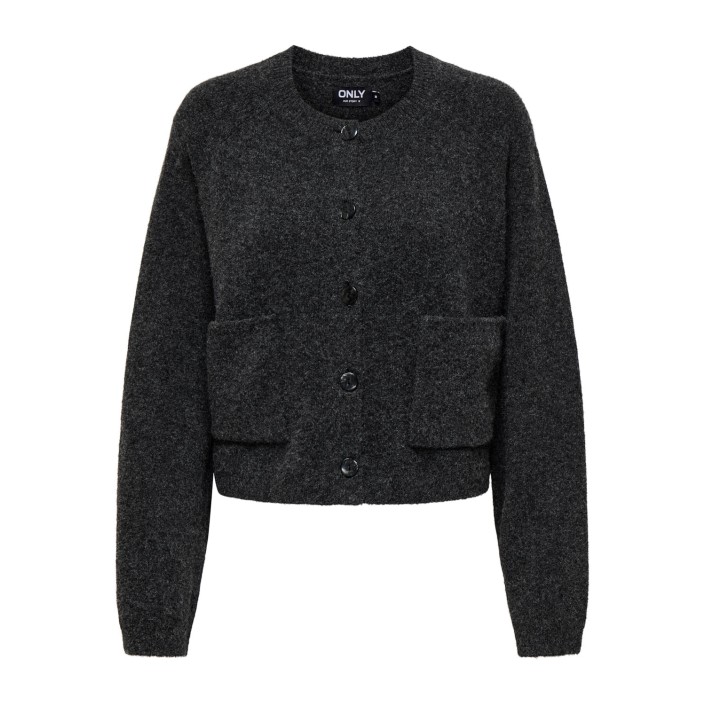 Only ONLPIEMONTE L/S CARDIGAN KNT NOOS Dark Grey Melange | Freewear ONLPIEMONTE L/S CARDIGAN KNT NOOS - www.freewear.nl - Freewear