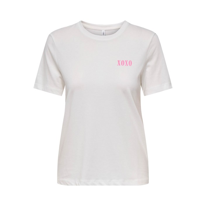 Only ONLLOTTE LIFE REG S/S NOT TOP BOX J: Cloud Dancer/Not yours | Freewear ONLLOTTE LIFE REG S/S NOT TOP BOX J: - www.freewear.nl - Freewear