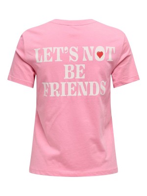 Only ONLLOTTE LIFE REG S/S NOT TOP BOX J: Sachet Pink/Not friends | Freewear ONLLOTTE LIFE REG S/S NOT TOP BOX J: - www.freewear.nl - Freewear
