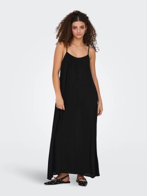 Only ONLNIKI STRAP MAXI DRESS WVN Black | Freewear ONLNIKI STRAP MAXI DRESS WVN - www.freewear.nl - Freewear