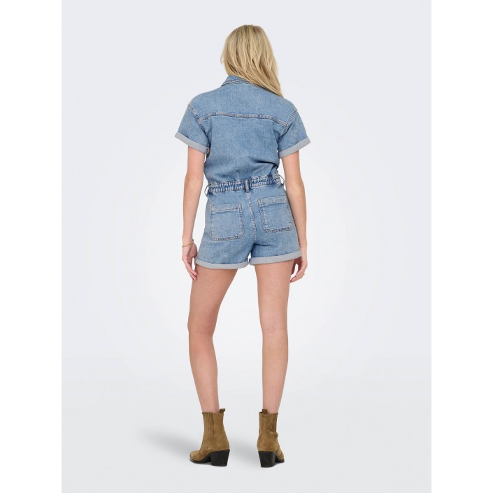 Only ONLCASTEL S/S DNM PLAYSUIT AZG Light Blue Denim | Freewear ONLCASTEL S/S DNM PLAYSUIT AZG - www.freewear.nl - Freewear