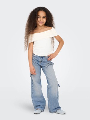 Only KOGHOPE WIDE BOW LB DNM CRO Light Blue Denim | Freewear KOGHOPE WIDE BOW LB DNM CRO - www.freewear.nl - Freewear