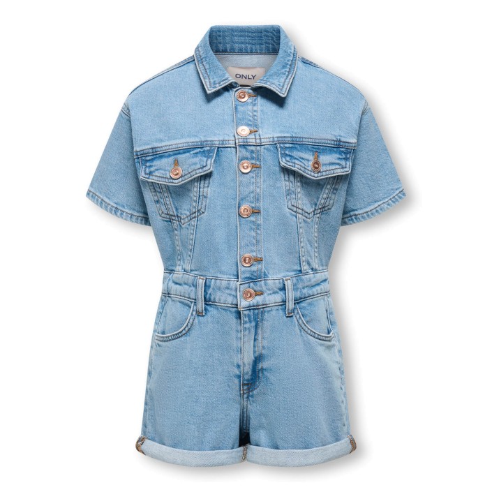Only KOGCASTEL S/S PLAYSUIT DNM AZG Medium Blue Denim | Freewear KOGCASTEL S/S PLAYSUIT DNM AZG - www.freewear.nl - Freewear