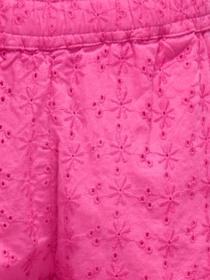 ONLY:KIDS ONLY KMGMARGOT LIFE EMBROIDERY SHORTS WV: Fuchsia Fedora/EMB - DTM | Freewear KMGMARGOT LIFE EMBROIDERY SHORTS WV: - www.freewear.nl - Freewear