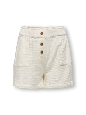 Only KOGTHYRA LIFE BUTTON SHORTS WVN Tofu | Freewear KOGTHYRA LIFE BUTTON SHORTS WVN - www.freewear.nl - Freewear