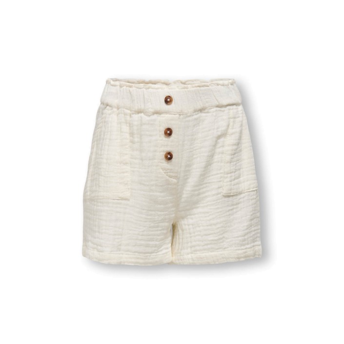 Only KOGTHYRA LIFE BUTTON SHORTS WVN Tofu | Freewear KOGTHYRA LIFE BUTTON SHORTS WVN - www.freewear.nl - Freewear