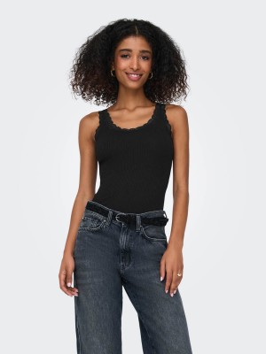 Only ONLSARA SHARAI LIFE TANK TOP JRS NO: Black | Freewear ONLSARA SHARAI LIFE TANK TOP JRS NO: - www.freewear.nl - Freewear