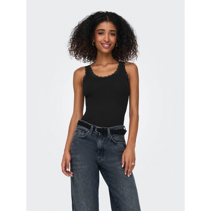 Only ONLSARA SHARAI LIFE TANK TOP JRS NO: Black | Freewear ONLSARA SHARAI LIFE TANK TOP JRS NO: - www.freewear.nl - Freewear