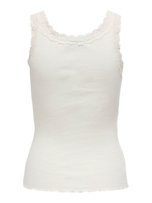 Only ONLSARA SHARAI LIFE TANK TOP JRS NO: Cloud Dancer | Freewear ONLSARA SHARAI LIFE TANK TOP JRS NO: - www.freewear.nl - Freewear