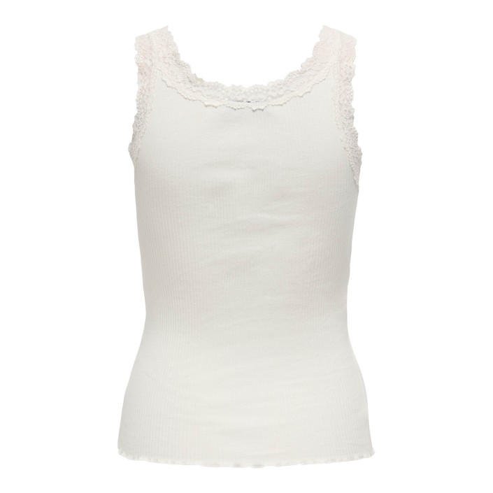 Only ONLSARA SHARAI LIFE TANK TOP JRS NO: Cloud Dancer | Freewear ONLSARA SHARAI LIFE TANK TOP JRS NO: - www.freewear.nl - Freewear
