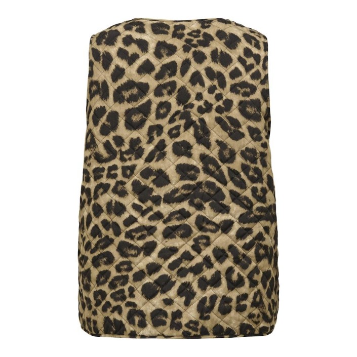 Carmakoma CARLEOLIA QUILT WAISTCOAT WVN Camel/LEO | Freewear CARLEOLIA QUILT WAISTCOAT WVN - www.freewear.nl - Freewear