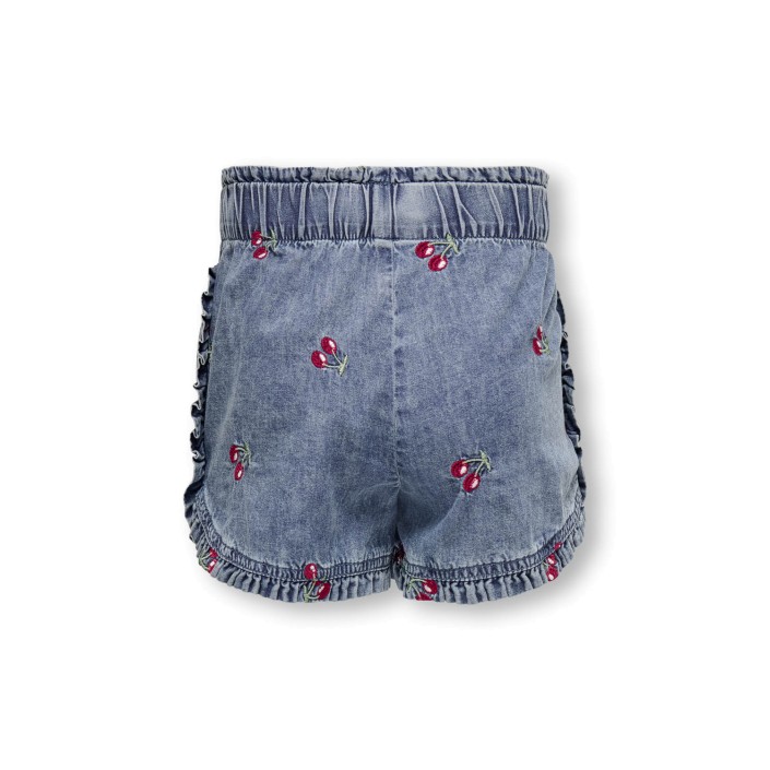 ONLY:KIDS ONLY KMGDANDY CHERRY FRILL DNM SHORTS Medium Blue Denim/CHERRY EMBROID | Freewear KMGDANDY CHERRY FRILL DNM SHORTS - www.freewear.nl - Freewear
