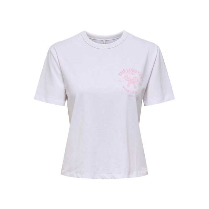 Only ONLDINA LIFE S/S CLUB TOP BOX JRS Bright White/Lobster | Freewear ONLDINA LIFE S/S CLUB TOP BOX JRS - www.freewear.nl - Freewear