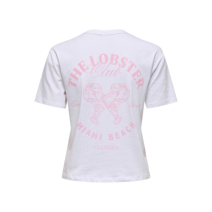 Only ONLDINA LIFE S/S CLUB TOP BOX JRS Bright White/Lobster | Freewear ONLDINA LIFE S/S CLUB TOP BOX JRS - www.freewear.nl - Freewear