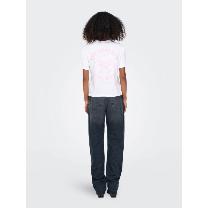 Only ONLDINA LIFE S/S CLUB TOP BOX JRS Bright White/Lobster | Freewear ONLDINA LIFE S/S CLUB TOP BOX JRS - www.freewear.nl - Freewear