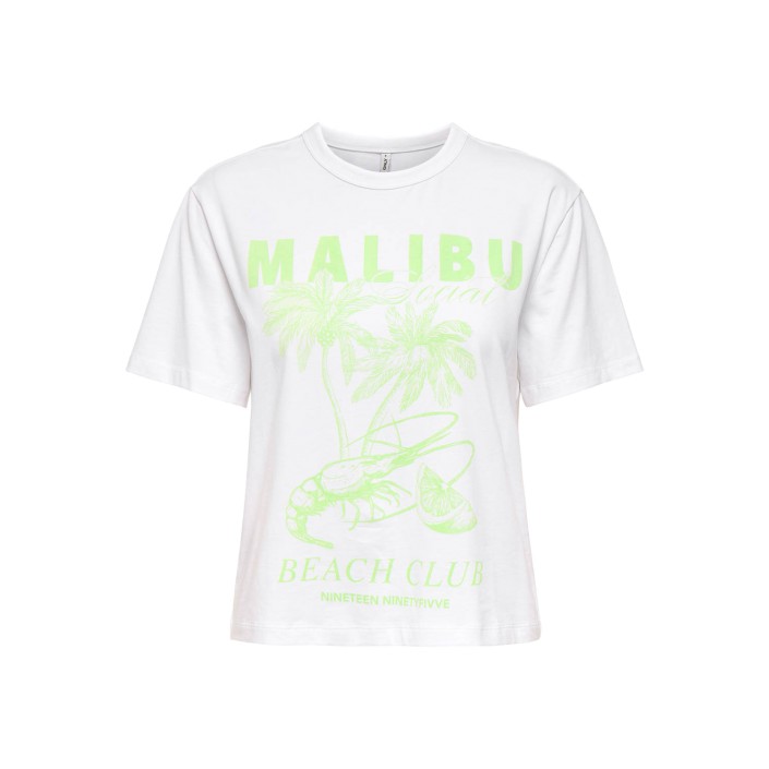 Only ONLDINA LIFE S/S CLUB TOP BOX JRS Bright White/Malibu | Freewear ONLDINA LIFE S/S CLUB TOP BOX JRS - www.freewear.nl - Freewear