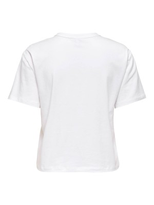 Only ONLDINA LIFE S/S CLUB TOP BOX JRS Bright White/Malibu | Freewear ONLDINA LIFE S/S CLUB TOP BOX JRS - www.freewear.nl - Freewear