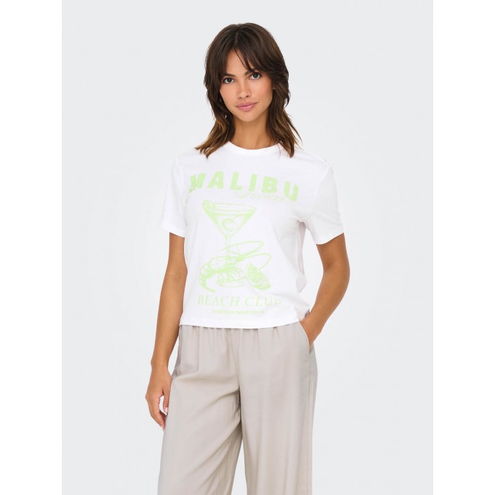 Only ONLDINA LIFE S/S CLUB TOP BOX JRS Bright White/Malibu | Freewear ONLDINA LIFE S/S CLUB TOP BOX JRS - www.freewear.nl - Freewear