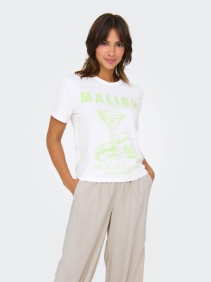 Only ONLDINA LIFE S/S CLUB TOP BOX JRS Bright White/Malibu | Freewear ONLDINA LIFE S/S CLUB TOP BOX JRS - www.freewear.nl - Freewear