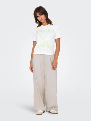 Only ONLDINA LIFE S/S CLUB TOP BOX JRS Bright White/Malibu | Freewear ONLDINA LIFE S/S CLUB TOP BOX JRS - www.freewear.nl - Freewear