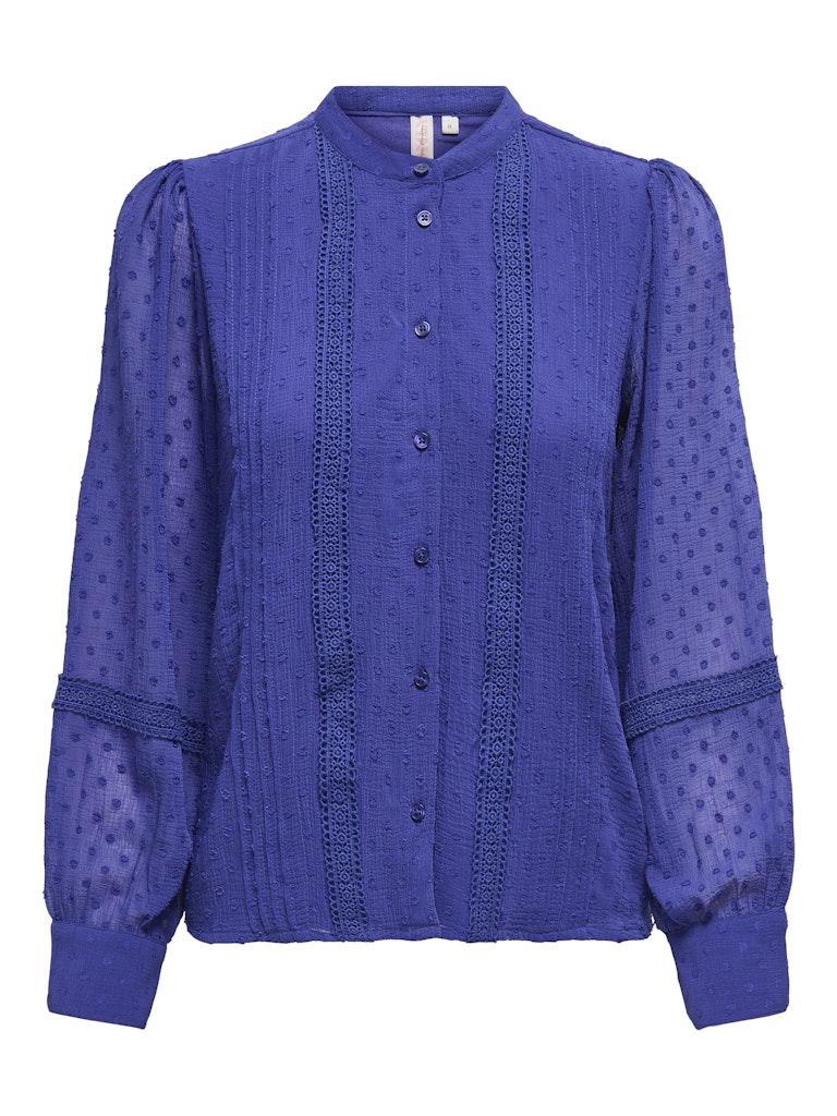 Only Blouse Onlpixie Ls Dobby Button Top Wvn 15346682 Clematis Blue Dames Maat - L